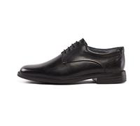 Padders Bank Wide Fitting Lightweight Men's Leather Lace Up Shoes - Extremely Comfortable Professional Shoe Perfect for Formal Wear Black
