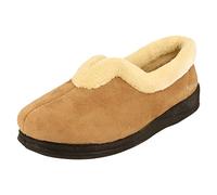 Padders Carmen Extra Wide Memory Foam Womens Slippers (4, Beige, numeric_4)