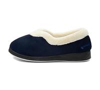 Padders Carmen Extra Wide Memory Foam Womens Slippers (5, Navy, numeric_5)