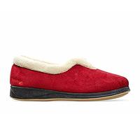 Padders Carmen Extra Wide Memory Foam Womens Slippers (5, Red, numeric_5)