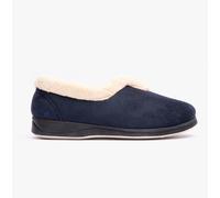 Padders Carmen Ee Fit Navy Womens slippers 417-24 in a Plain Textile in Size 3