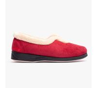 Padders Carmen Red Womens slippers 417-42 in a Plain Textile in Size 8