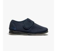 Padders Charles Wide Fitting Mens Memory Foam Slippers - Navy - UK11