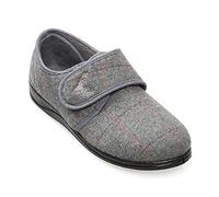 Padders Charles Wide Fitting Mens Memory Foam Slippers (Navy Combi, Numeric_8)