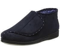 Women's Padders CHERISH Womens (EE Fit) Touch Fasten Boot Slippers Navy - Size: 7