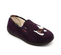Padders Dandie Dual Width Womens Memory Foam Slippers (5 UK, Purple, numeric_5)