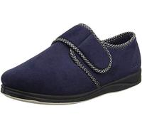 (UK 9, Navy (Blue)) Mens Padders Memory Foam Comfort Slippers Harry - G Fit