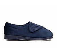 Padders Hug Wide EE Fitting Womens Memory Foam Slippers (Navy Popcorn, Numeric_4)