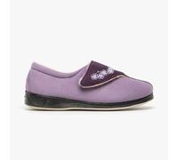 (UK 8, Purple) Ladies Padders Wide Fitting Memory Foam Slippers Hug - EE Fit