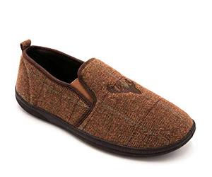 Padders Huntsman Low-Top Wide Fitting Memory Foam Slippers