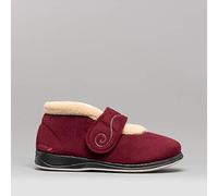 Padders Hush Wide EE Fitting Womens Memory Foam Slippers - Burgundy - UK9