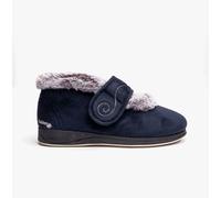 Padders Hush Wide EE Fitting Womens Memory Foam Slippers - Navy - UK7
