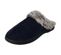 Padders Laddies Padders Fur Lined Slippers Florrie - Navy Combi - UK 3