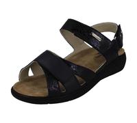 Padders Ladies Dual Wide Fitting Summer Sandals Isabelle - Navy Combination Leather - UK Size 5 4E - EU Size 38