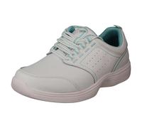 (White, UK 6.5) Ladies Padders Dual Fit Casual Leather Trainers - Bobbie