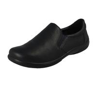 Padders Ladies Padders Leather Slip On Extra Wide Dual Fitting Formal Shoes Nico - Navy - UK 6