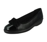 Padders Ladies Padders Slip On Wedge Shoes - Orient - Black - UK 5.5