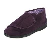 Padders Ladies Padders Wide Fitting Boot Style Slippers Cherish - Purple - UK 7