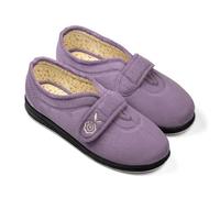 Padders Ladies Slippers 2E Fit Vulcanised - Lavender Size 5