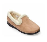 Padders Ladies Slippers 2E Fit Vulcanised - TAUPE/CAMEL Size 3