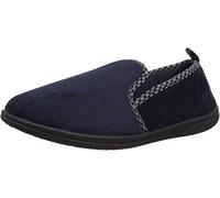 Padders Lewis Wide Fit Memory Foam Mens Slippers (10 UK, Navy, numeric_10)
