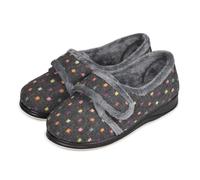 Padders Lotty 4E/6E Dual Wide Fitting Womens Memory Foam Slippers - Lightweight Ladies Slippers with Soft Footbeds for Extra Room and Ultimate Comfort