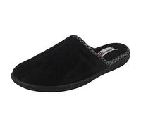 Padders Luke Wide Fitting Mens Memory Foam Mule Open Back Slippers - Black, UK10
