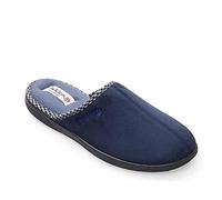 Padders Luke Wide Fitting Mens Memory Foam Mule Open Back Slippers - Navy, UK8