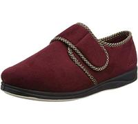 Padders Men's Harry Low Top Slippers, Red Burgundy, 10 UK Wide