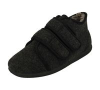 Padders Mens Padders Extra Wide Slipper Brian - Charcoal Fleck - UK 9