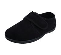 Padders Mens Padders Hook & Loop Slippers James - Black - UK 12