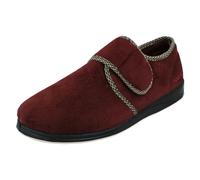 (Burgundy, UK 10) Mens Padders Memory Foam Comfort Slippers Harry