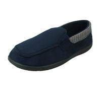 Padders Mens Padders Slip On Memory Foam Slippers Stan - Navy - UK 9