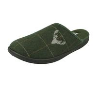 Padders Mens Padders Stag Detailed Mule Slippers Stag - Green - UK 7