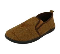 Padders Mens Padders Stag Detailed Slipper Huntsman - Brown Combi - UK 8
