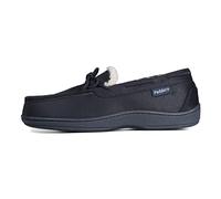 Padders Mens Slippers G Fit Side Stitched Washable - Navy Microsuede Size 9