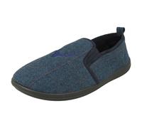 Padders Huntsman Low-Top Wide Fitting Memory Foam Slippers (12, Navy, numeric_12)