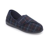 Padders Phillip Extra Wide Fitting Mens Memory Foam Slippers (9 UK, Navy Combi, numeric_9)