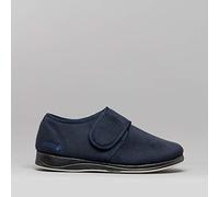 Padders Plus Men's Charles Low Top Slippers, Blue 24 Navy, 10 UK Wide