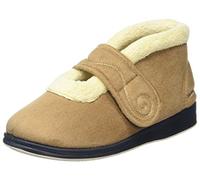 Padders Plus Women's Hush Hi-Top Slippers, Beige (Taupe/Camel 22), 7 UK (40/41 EU)