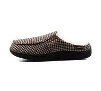 Padders Tom Mens Wide Fit Slip on Memory Foam Slippers - Soft Textile Upper and Open Back Design with Wide G Fitting for Extra Room and Ultimate Comfort