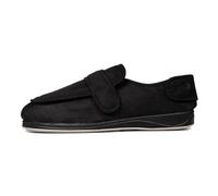 Padders Wrap Wide Fitting Mens Memory Foam Slippers (11 UK, Black, numeric_11)