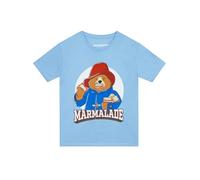 Paddington Bear Boys Tshirt, Short Sleeve Kids T Shirt, Cotton Summer Top, Short Sleeve Boys' T-Shirts, Age 5-6 Light Blue