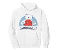 Paddington Bear Classic Illustration Hat Off Pullover Hoodie, Adult Unisex, White, Large