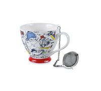 Paddington Bear Footed Mug & Strainer Red