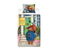 Paddington Bear Friends Single Duvet Cover & Pillowcase Set - Reversible 2-in-1, Official Merchandise (135x200cm duvet, 49x74cm pillowcase)