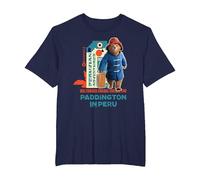 Paddington Bear in Peru Peruvian Adventures T-Shirt, Men's Big and Tall, Navy Blue, 4X Tall