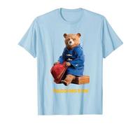 Paddington Bear in Peru Sat On Suitcase T-Shirt, Men, Baby Blue, Large