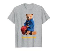 Paddington Bear in Peru Sat On Suitcase T-Shirt, Men, Heather Grey, 6X-Large
