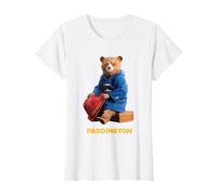 Paddington Bear in Peru Sat On Suitcase T-Shirt, Women, White, X-Large